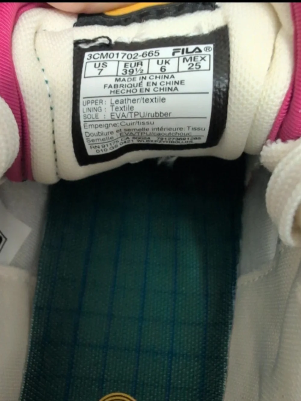 FILA Pink & Teal Sneakers